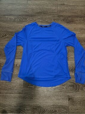 Women's Cobalt Blue Long Sleeve Crewneck Top